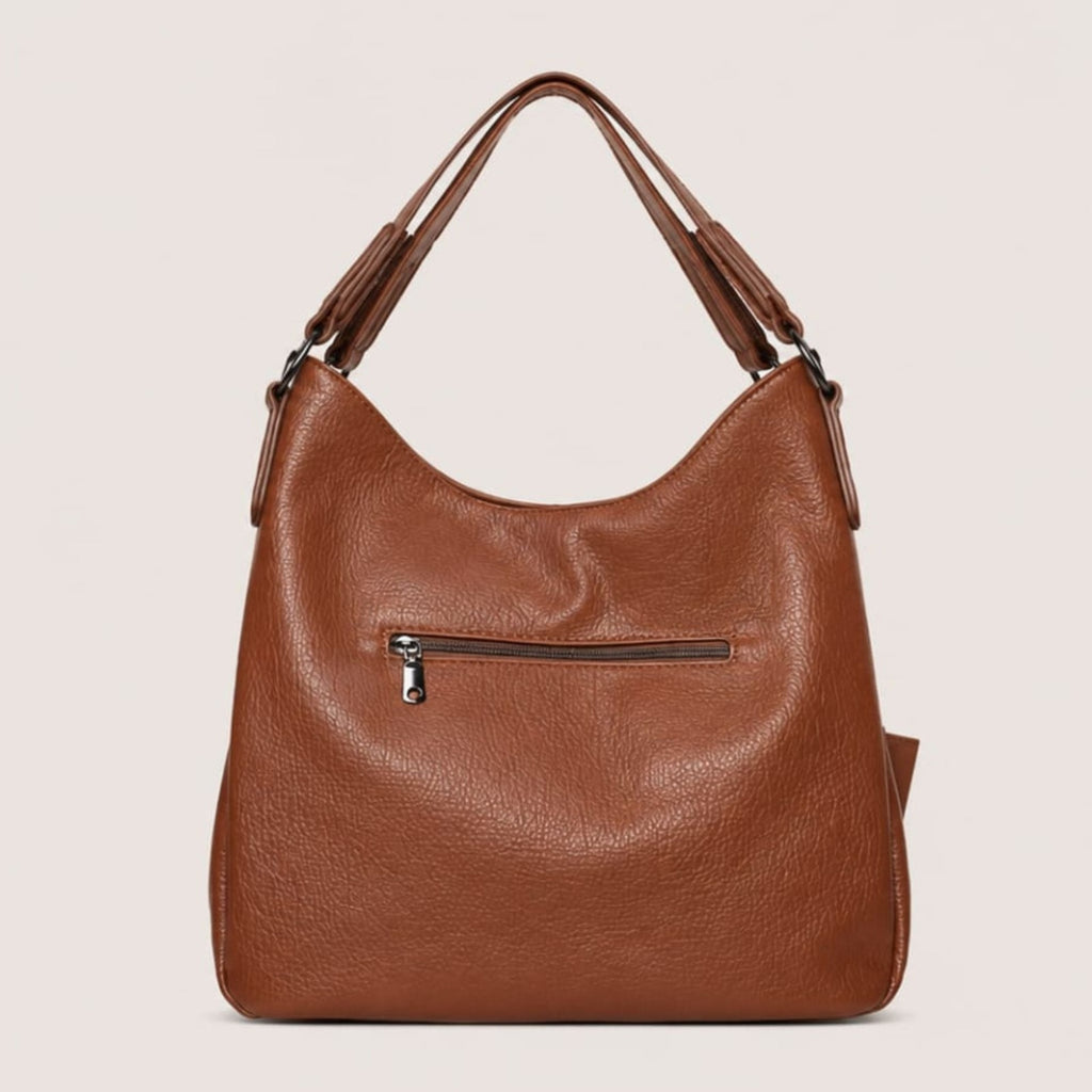 Tevano Heart Charm Hobo Shoulder Bag