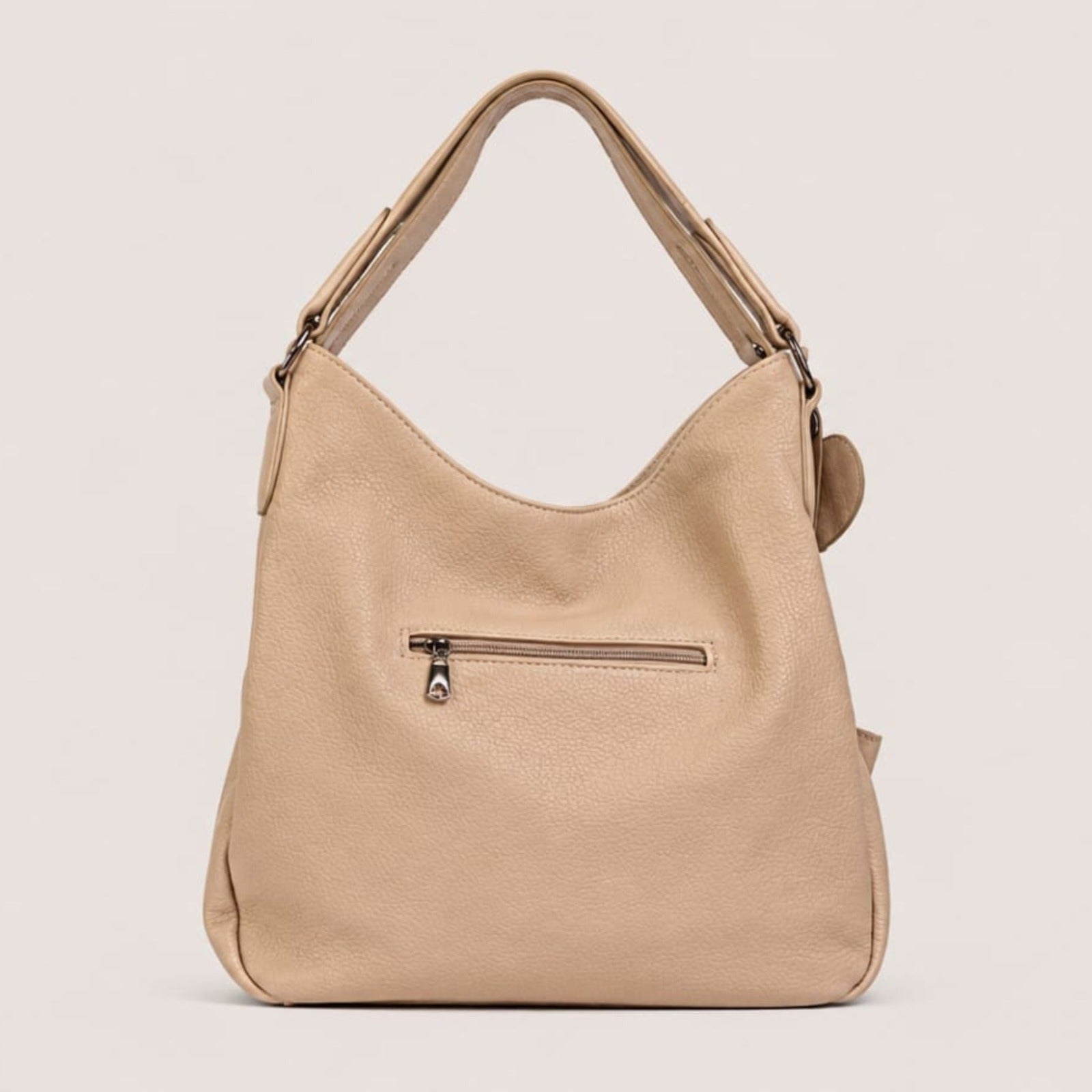 Tevano Heart Charm Hobo Shoulder Bag
