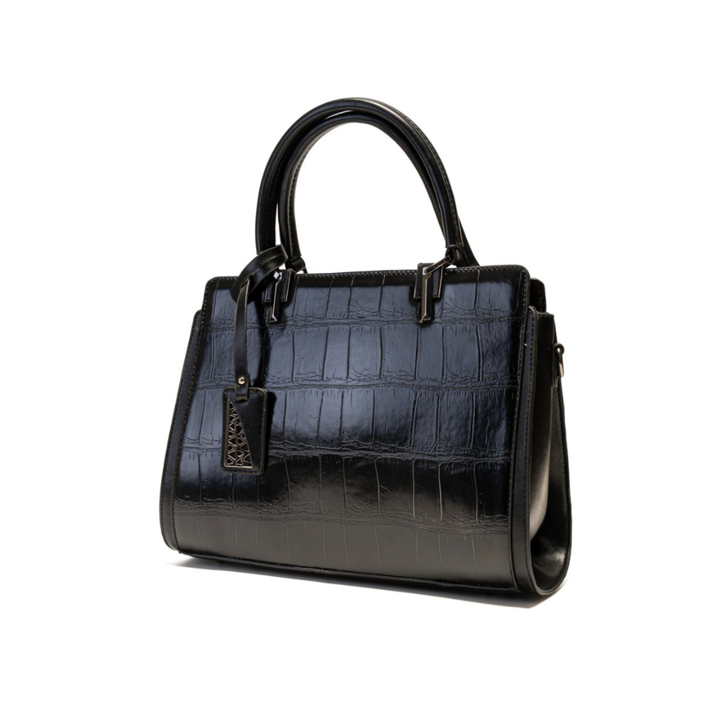 Signature Croc Leather Handbag – Bold Statement Piece