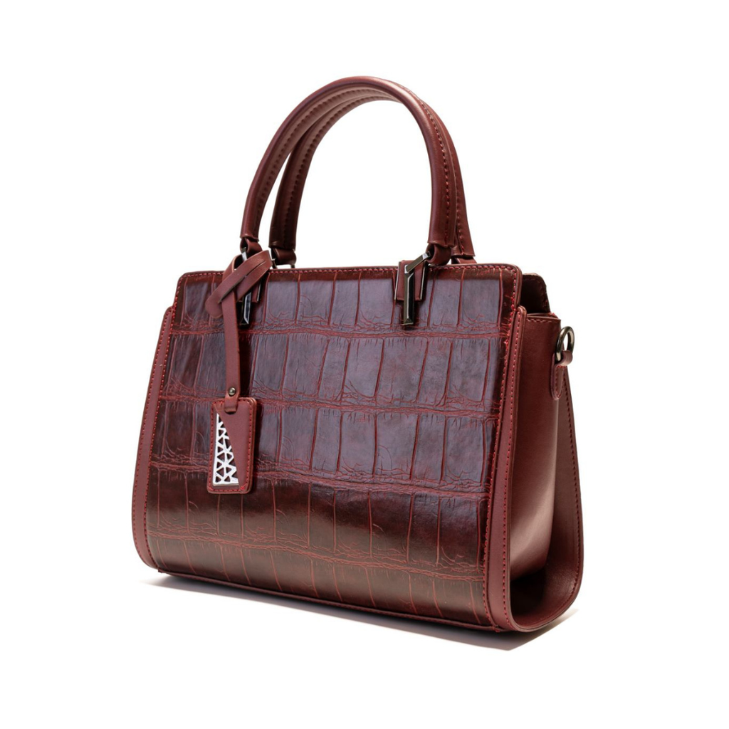 Signature Croc Leather Handbag – Bold Statement Piece